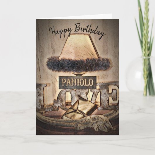 Carte Amour de Paniolo de joyeux anniversaire (Devant)