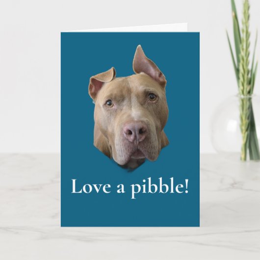 Carte Amour de Pit Bull pour un Pibble (Devant)