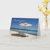 Carte amour de plage (Fleur jaune)