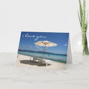 Carte amour de plage