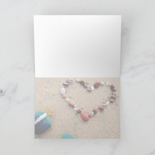 Carte Amour de plage (Intérieur)