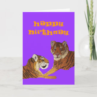 Carte Amour de Purrfect de tigre
