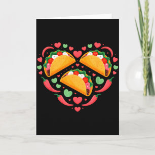 Carte Amour de tacos drôle Saint-Valentin nourriture mex