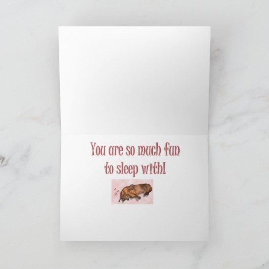 Carte Amour de teckel (Intérieur)