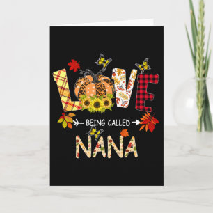 Carte Amour de Thanksgiving d'être appelé Nana Tournesol