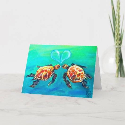Carte Amour de tortue de mer (Devant)