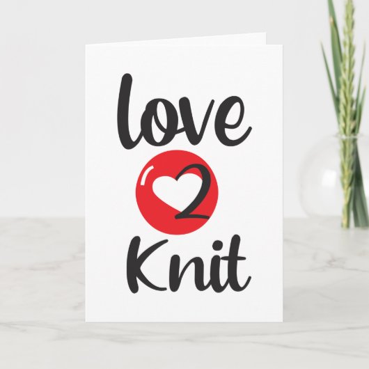 Carte Amour de tricot (Devant)