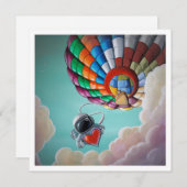 Carte Amour d'en haut astronaute - Mini impression (Devant / Derrière)