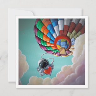 Carte Amour d'en haut astronaute - Mini impression