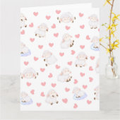 Carte Amour des moutons (Fleur jaune)