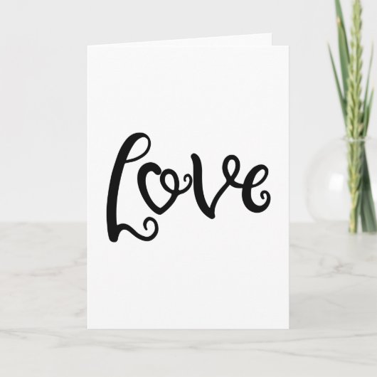 Carte Amour Design Avec Un Mot D'Amour (Devant)