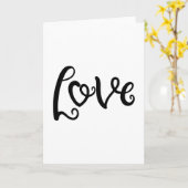 Carte Amour Design Avec Un Mot D'Amour (Fleur jaune)