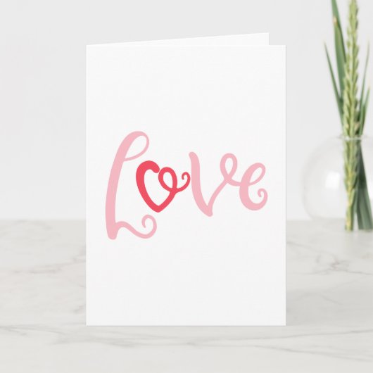 Carte Amour Design Avec Un Mot D'Amour Sur Il Pour Les A (Devant)