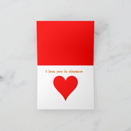 Carte amour dinosaure (Intérieur)