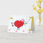 Carte Amour douche : (Fleur jaune)