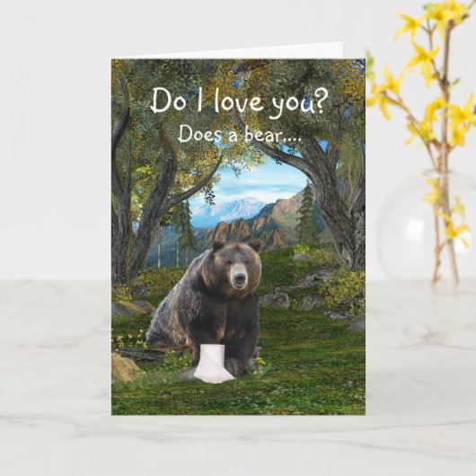 Carte Amour drôle (Fleur jaune)