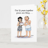 Carte Amour drôle est le 12ème anniversaire (Fleur jaune)