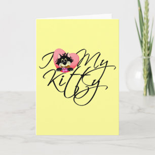 Carte Amour du rose I mes T-shirts et cadeaux de Kitty
