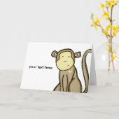 Carte amour du singe (Fleur jaune)