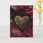 Carte "Amour d'un rouge ardent " * (Fleur jaune)