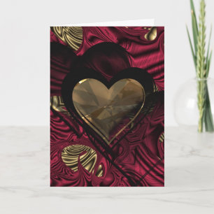 Carte "Amour d'un rouge ardent " *