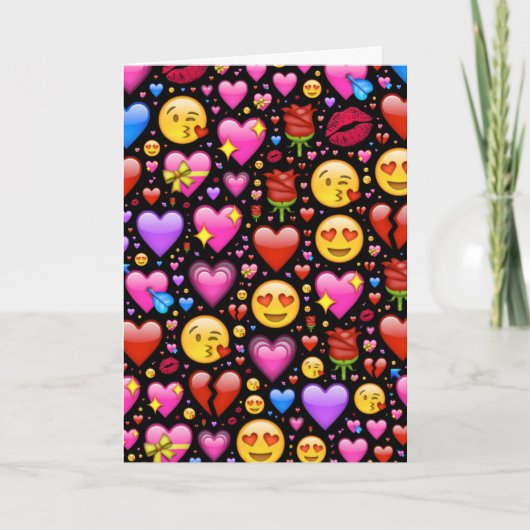 Carte Amour Emoji Customisé (Devant)
