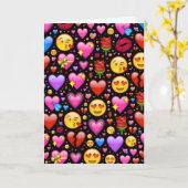 Carte Amour Emoji Customisé (Fleur jaune)