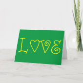 Carte AMOUR en jaune (Devant)