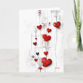 Carte Amour en Saint Valentin Abstrait (Devant)
