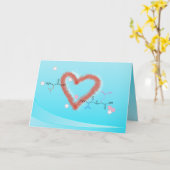 Carte "Amour" épelé par des acides aminés - texte person (Fleur jaune)