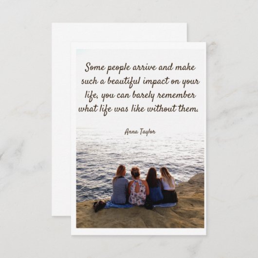 Carte - amour et amitié (Devant / Derrière)