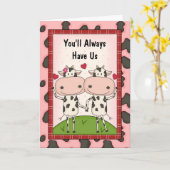 Carte Amour et appui - vaches (Fleur jaune)