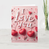 Carte Amour et cerises (Devant)