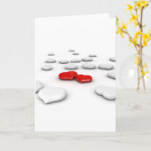 Carte Amour et Coeurs multiples (Fleur jaune)