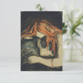 Carte Amour et douleur (Le Vampire) (par Edvard Munch) (Debout devant)
