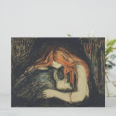 Carte Amour et douleur (Le Vampire) (par Edvard Munch) (Debout devant)