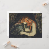 Carte Amour et douleur (Le Vampire) (par Edvard Munch) (Devant/Arrière en situation)