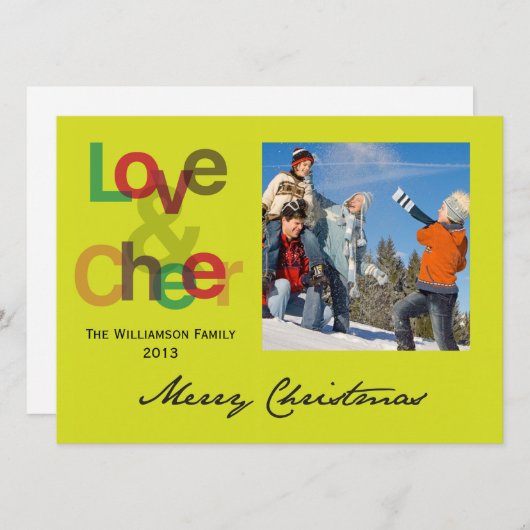 Carte Amour et joie (Devant / Derrière)