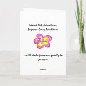 Carte Amour et l'arbre rose des coeurs (Dos)