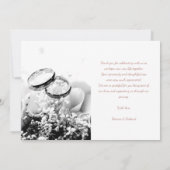 Carte Amour Et Merci Rose Gold Photo Mariage Merci (Dos)