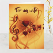 Carte Amour et Musique Modifiables (Fleur jaune)