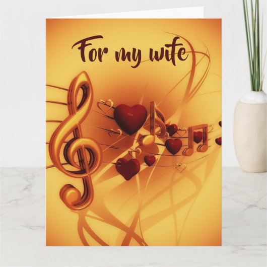 Carte Amour et Musique Modifiables (Devant)