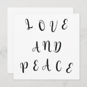 Carte Amour Et Paix (Devant / Derrière)