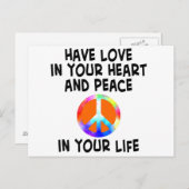 carte amour et paix (Devant / Derrière)