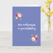 Carte Amour et prières d'anniversaire - Roses d'aquarell (Fleur jaune)