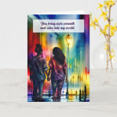 Carte Amour et romance African American Lesbians Rainbow (Fleur jaune)