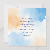 Carte Amour et soutien pour quelqu'un atteint d'une mala (Dos)