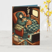 Carte Amour et soutien pour un ami malade chronique (Fleur jaune)