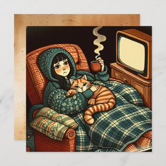 Carte Amour et soutien pour un ami malade chronique (Devant / Derrière)