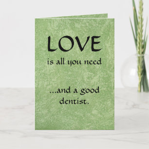 Carte Amour et un bon dentiste